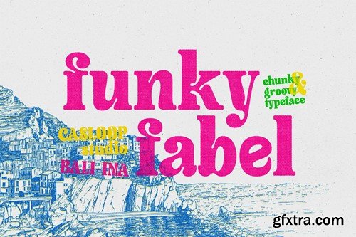 Funky Fabel - Chunky Bubble Psychedelic Retro Font D87XRNU