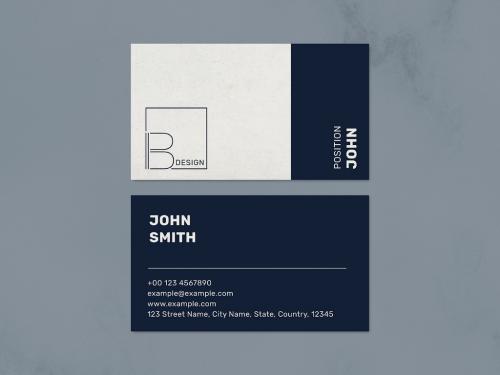 Business Card Layout with Minimal Logo Design - 447310530