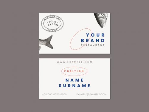 Aesthetic Name Card Layout for Restaurant - 447310583