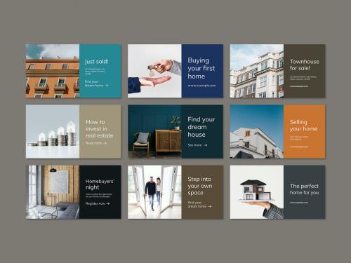 Real Estate Advertising Banner Layout - 447779490