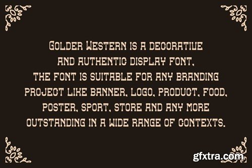 Golder Western - Typeface Font AESTNPC