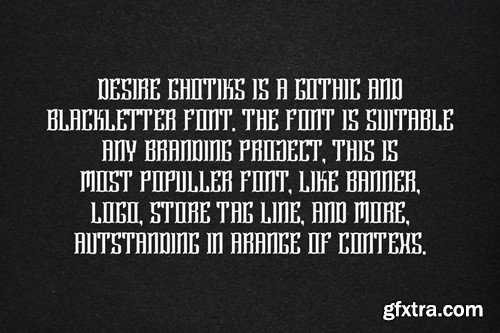 Desire Ghotiks - Blackletter & Artdeco Font YDRPDRZ