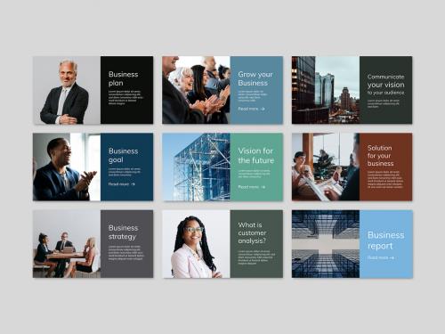 Various Business Presentation Layout Set - 447779537