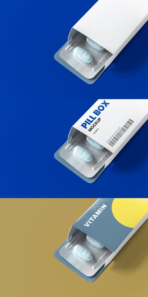 Pill Box Mockup Medicine Package - 447779540
