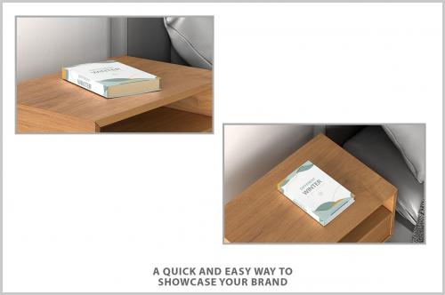 Book on the bedside table Mockup