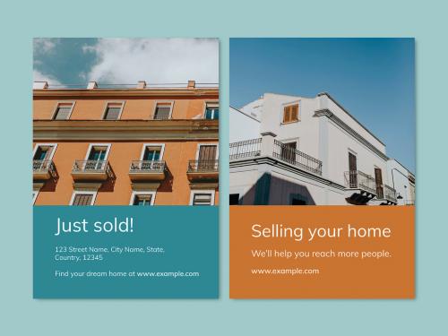 Real Estate Advertising Poster Layout - 447779558