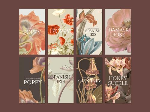 Vintage Flower Layout Set - 447779576