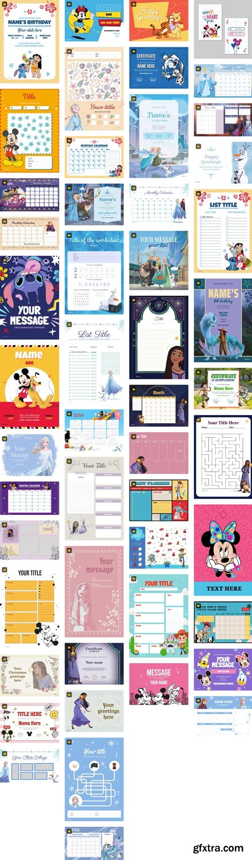 Disney 107xEPS, PSD and JPG Premium Collections