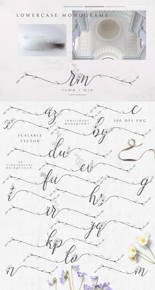 Flowered Monogram & Logo Collection