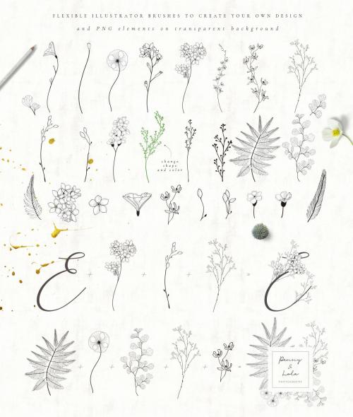 Flowered Monogram & Logo Collection