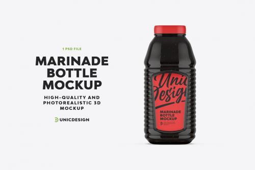 Marinade Bottle Mockup