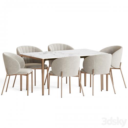 Shell Chair Canto Table Dining Set