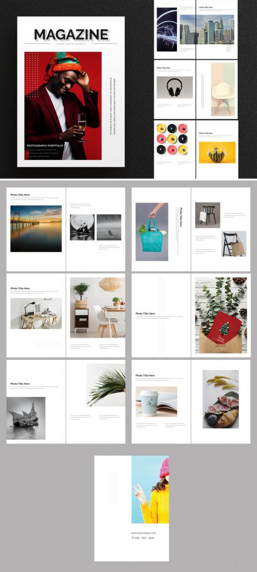 Clean and Simple Magazine Layout - 447789343