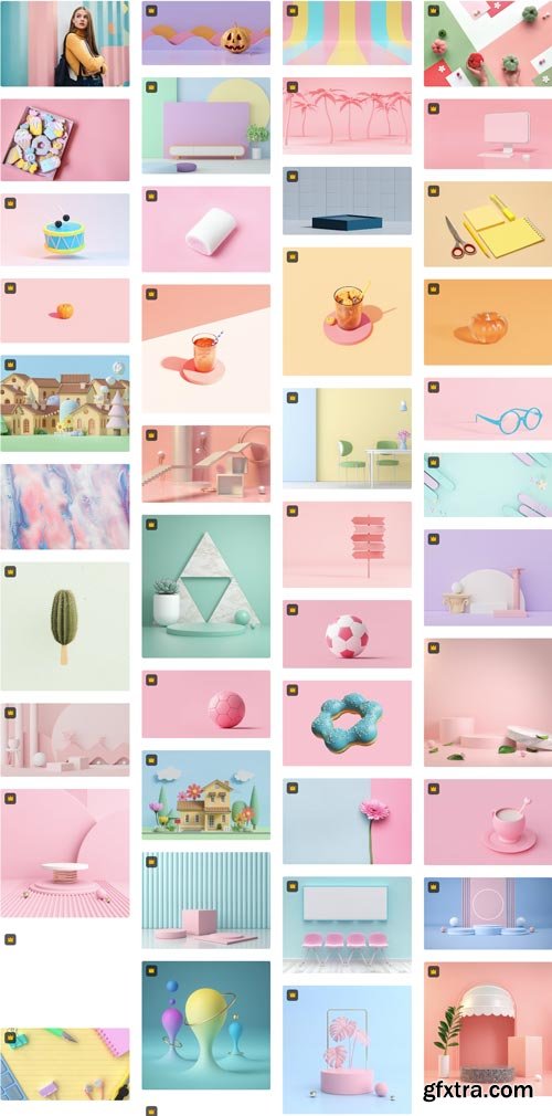 Pastel Colours! 100xJPG Ultra Premium Collections