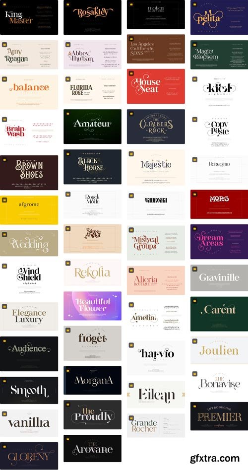 Serif Fonts 80xEPS and AI - Best Font Collections