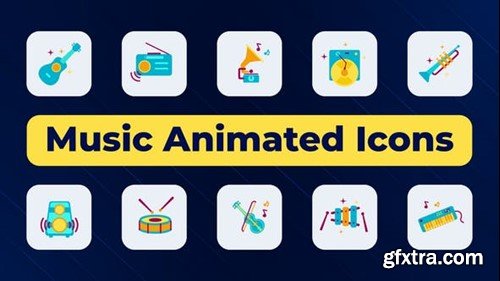 Videohive Music Animated Icons 50895992