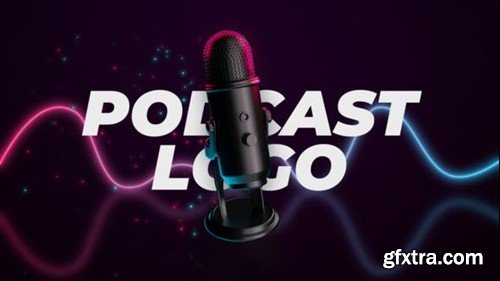 Videohive Podcast Microphone Logo Reveal 50894748