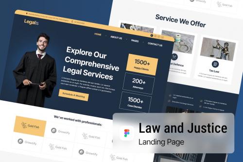 Law and Justice Landing Page Figma