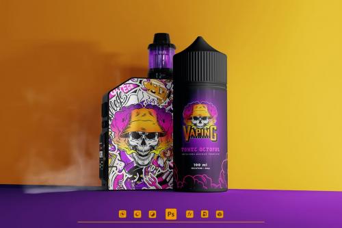 Vape and Liquid Mockup