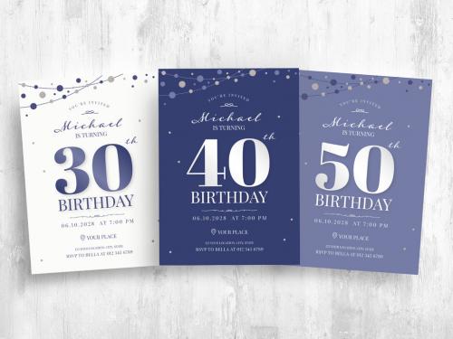 Elegant Birthday Flyer Layout - 447925477