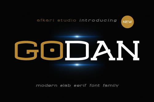 Godan Modern Slab Serif Font Family