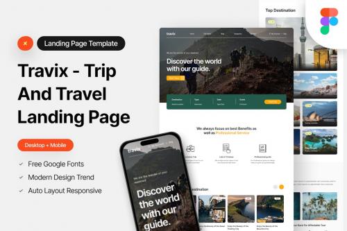 Travix - Trip and Travel Landing Page