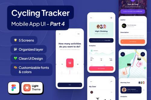 Cycling Tracker Mobile App Light Mode - Part 4