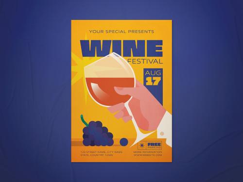Wine Festival Flyer - 447929193