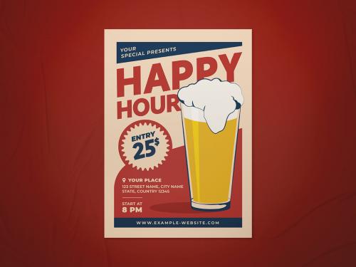 Happy Hour Flyer - 447929203