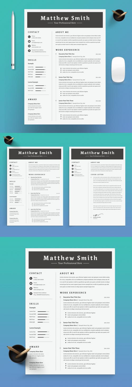 Clean and Professional Resume Layout - 448566654