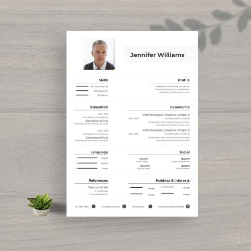 Simple Resume Layout - 448566662