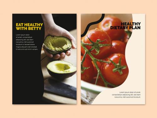 Healthy Vegan Poster Layout - 448601836