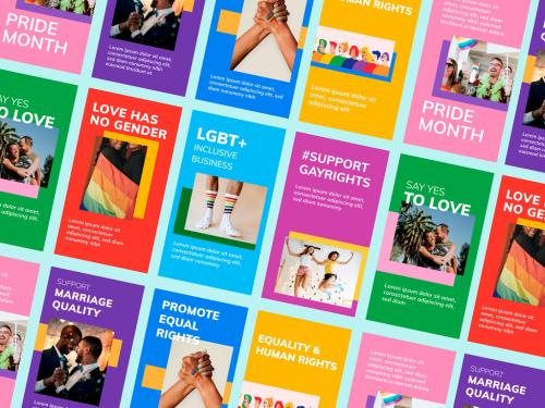 Pride Month Lgbtq Banner Layout - 448601873