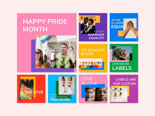 Colorful Pride Month Celebration Banner Layout - 448601910