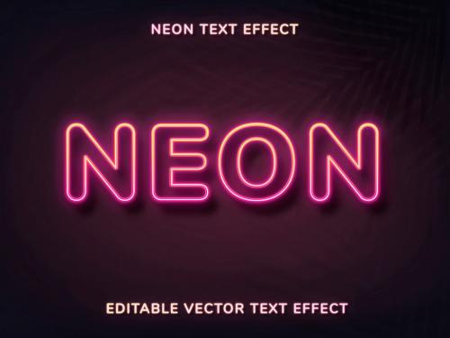 Editable Neon Text Effect Layout - 448647835