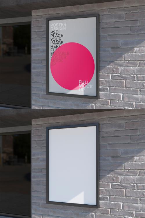 Framed Poster Outdoors Mockup - 450174658