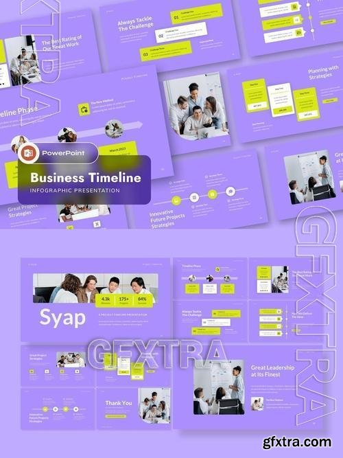 Business Timeline Presentation PowerPoint LC6W4MK