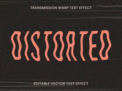 Editable Distorted Text Effect Template - 450199999