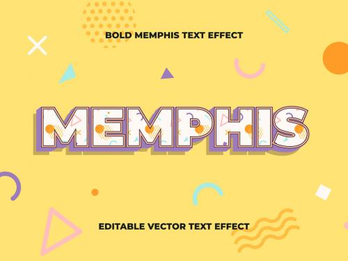 Editable ​Memphis Text Effect Template - 450200012