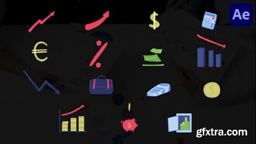 Videohive Economy Cartoon Icons for After Effects 50786835