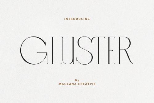 Gluster Serif Display Font Typeface