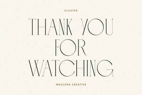 Gluster Serif Display Font Typeface