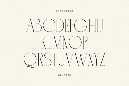 Gluster Serif Display Font Typeface