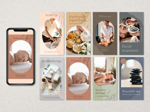 Wellness Spa Banner Layout Set for Social Media - 450200045