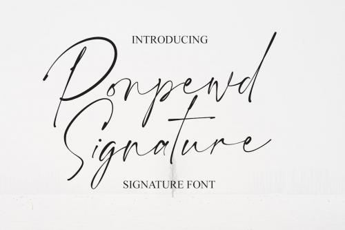 Ponpewd Signature Script Brush Font