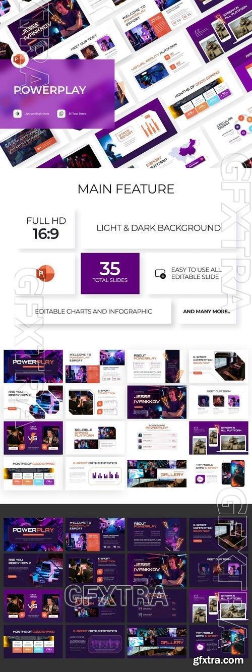 Powerplay Gaming PowerPoint Template YJP6ZFQ