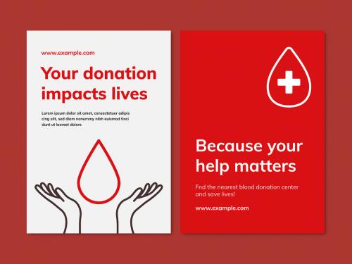 Editable Poster Template for Blood Donation Campaign - 450200054