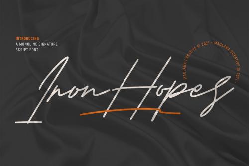 Ironhopes Monoline Signature Script Font