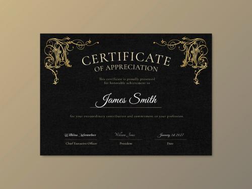 Luxury Ornamental Certificate Template - 450200066