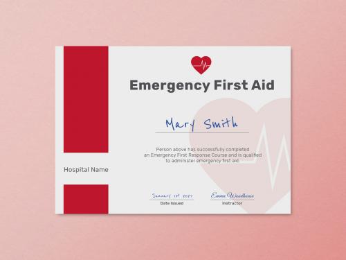 First Aid Certificate Template - 450200067